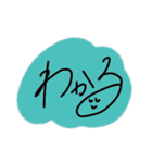 手書き顔付き文字2（個別スタンプ：28）