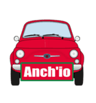 クラシック車のイタリア語スタンプ(赤2)（個別スタンプ：1）