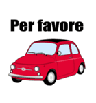 クラシック車のイタリア語スタンプ(赤2)（個別スタンプ：2）