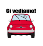 クラシック車のイタリア語スタンプ(赤2)（個別スタンプ：5）