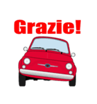 クラシック車のイタリア語スタンプ(赤3)（個別スタンプ：1）