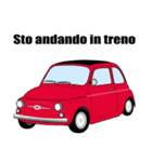 クラシック車のイタリア語スタンプ(赤3)（個別スタンプ：4）