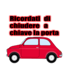 クラシック車のイタリア語スタンプ(赤3)（個別スタンプ：13）