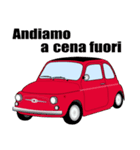 クラシック車のイタリア語スタンプ(赤3)（個別スタンプ：16）