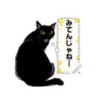 黒猫 おしゃべりにゃん（個別スタンプ：16）