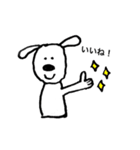 白と茶色のもふもふさん その2（個別スタンプ：7）
