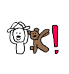 白と茶色のもふもふさん その2（個別スタンプ：15）