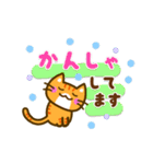 かわいい茶トラ猫 [太文字＆使える言葉]（個別スタンプ：17）