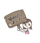 バドミントン女子のスタンプ（個別スタンプ：24）