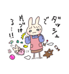 ママとベイビーうさぎちゃん（個別スタンプ：3）