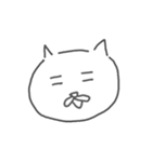 地元の猫(白)（個別スタンプ：3）