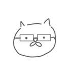 地元の猫(白)（個別スタンプ：9）