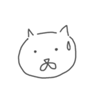 地元の猫(白)（個別スタンプ：16）