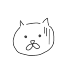 地元の猫(白)（個別スタンプ：18）