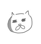 地元の猫(白)（個別スタンプ：19）