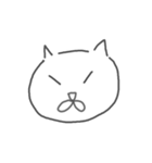 地元の猫(白)（個別スタンプ：21）