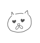 地元の猫(白)（個別スタンプ：24）