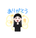 黒キャップ好きな女の子（個別スタンプ：2）