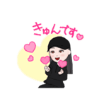 黒キャップ好きな女の子（個別スタンプ：6）