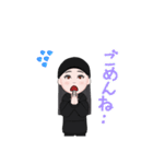 黒キャップ好きな女の子（個別スタンプ：14）