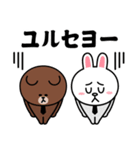 ブラウン＆フレンズ（ニセ韓国語）（個別スタンプ：34）