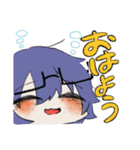 ふわふわくんと猫っぽいさん（個別スタンプ：1）