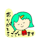 カラフル女の子(敬語)（個別スタンプ：7）