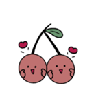 ゆるい絵文字 かわいいさくらんぼ（個別スタンプ：5）