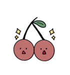 ゆるい絵文字 かわいいさくらんぼ（個別スタンプ：6）