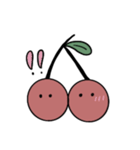 ゆるい絵文字 かわいいさくらんぼ（個別スタンプ：8）