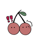 ゆるい絵文字 かわいいさくらんぼ（個別スタンプ：9）