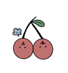 ゆるい絵文字 かわいいさくらんぼ（個別スタンプ：14）