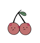 ゆるい絵文字 かわいいさくらんぼ（個別スタンプ：15）
