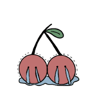 ゆるい絵文字 かわいいさくらんぼ（個別スタンプ：18）