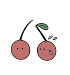ゆるい絵文字 かわいいさくらんぼ（個別スタンプ：19）