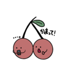 ゆるい絵文字 かわいいさくらんぼ（個別スタンプ：27）