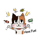 Beer cat English ver.（個別スタンプ：8）