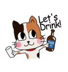 Beer cat English ver.（個別スタンプ：9）