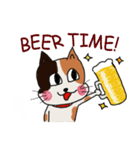 Beer cat English ver.（個別スタンプ：30）