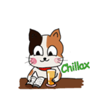 Beer cat English ver.（個別スタンプ：36）