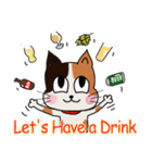 Beer cat English ver.（個別スタンプ：40）