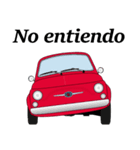 クラシック車のスペイン語スタンプ(赤2)（個別スタンプ：3）