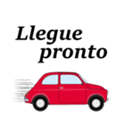 クラシック車のスペイン語スタンプ(赤2)（個別スタンプ：21）