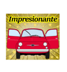 クラシック車のスペイン語スタンプ(赤2)（個別スタンプ：24）