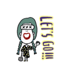 毎日使えるカラフルヘアーの女の子（個別スタンプ：10）