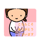 前髪上げてる女子（個別スタンプ：1）