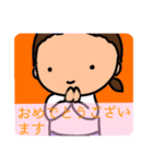 前髪上げてる女子（個別スタンプ：15）