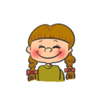 弱虫男の子＆しっかり女の子（個別スタンプ：1）