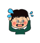 弱虫男の子＆しっかり女の子（個別スタンプ：6）