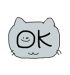 デカ文字で伝える猫型スタンプ(日本語)（個別スタンプ：8）
